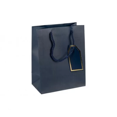 Пакет подарунковий 18х23х10см однотонний DARK BLUE HL-1988