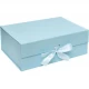 Подарункова коробка 33×25×12 см зі стрічкою BLUE HL-210 Подарункова коробка 33×25×12 см зі стрічкою BLUE HL-210