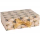 Подарункова коробка 28,2×20,2×9,2 см зі стрічкою та принтом LIGHT BROWN HL-213