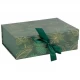 Подарункова коробка 33×25×12 см зі стрічкою та принтом DARK GREEN HL-218 Подарункова коробка 33×25×12 см зі стрічкою та принтом DARK GREEN HL-218