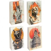 Пакет кольоровий середній 27х16х7см 3031