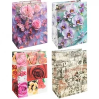 Пакет кольоровий гігант МІКС вертикальний 40х30х17см 6044 широке дно Пакет кольоровий гігант МІКС вертикальний 40х30х17см 6044 широке дно