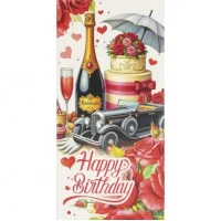 Конверт для грошей вітальний Happy birthday КВ 25-05