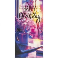 Конверт для грошей вітальний Happy birthday КВ 25-13