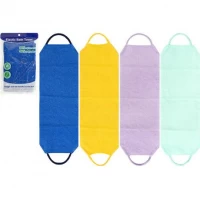 Мочалка-стрічка для тіла 49*20см банна з ручками 2043 Мочалка-стрічка для тіла 49*20см банна з ручками 2043