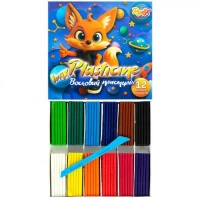 Пластилін 12 кольорів по 20 г, стек, RUDIX 831202