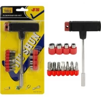 Викрутка Т-подібна з бітами та торцевими головками T13PC