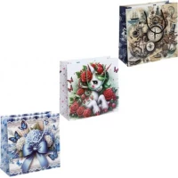 Пакет кольоровий квадрат Мікс 24х24х10см 4041