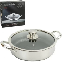 Сковорода - сотейник із нержавіючої сталі соти D32см L8см з кришкою 16749-32