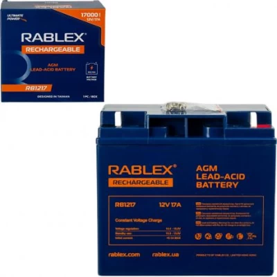 Акумулятор RABLEX 12V 17000mAh RB1217 (17А) Lead-Acid battery 002343