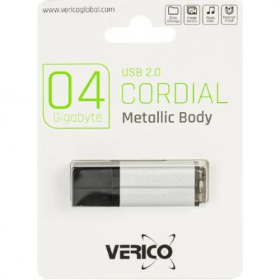 Флешка Verico USB 4Gb Cordial Silver 601170