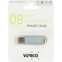 Флешка Verico USB 8Gb Wanderer SkyBlue 1UDOV-M4SE83-NN 600609