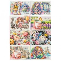Скетчбук 7БЦ 20*14,3см, 24 аркуші, 100г/м2, матова ламінація 24379-24386