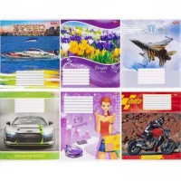 Тетрадь цветная 24 листа, клетка "Мечты" "mix"