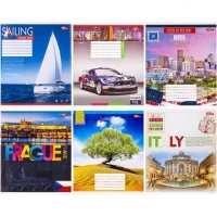 Тетрадь цветная 48 листов, клетка "Мечты" "mix"