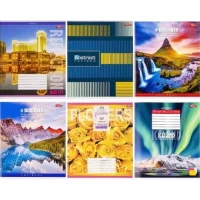 Тетрадь цветная 48 листов, линия "Мечты" "mix"