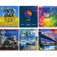 Тетрадь цветная 96 листов, клетка "Мечты" "mix"