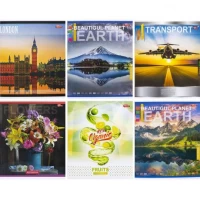 Тетрадь цветная 96 листов, линия "Мечты" "mix"