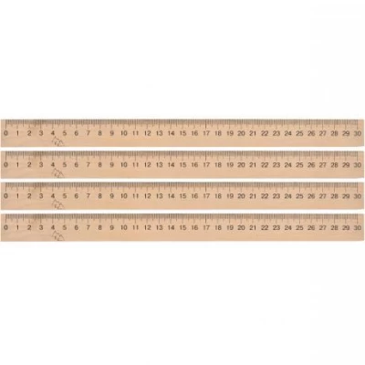 Лінійка 30 см, дерев'яна