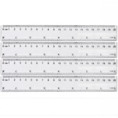 Лінійка 20 см, 8820 пластикова прозора