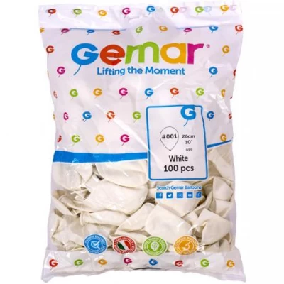 Кульки 10 Пастель Білий G90/01