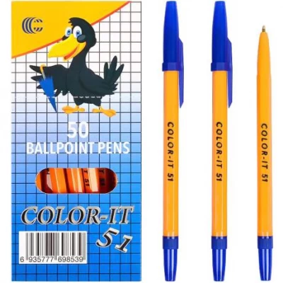 Ручка кулькова COLOR-IT CR51-50 синя