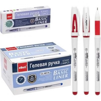 Ручка гелева Ellott Original CL801-12 червона