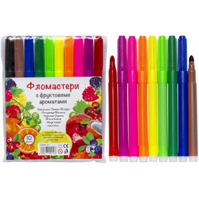 Фломастер 10 кольорів Фрукти CR550-10 С