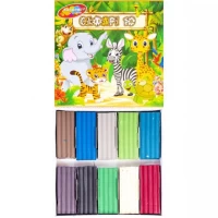 Пластилін Сафарі 195 г, 10 кольорів Колорит