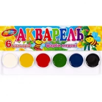 Акварель 6 кольорів Колорит картон 18*3,5см