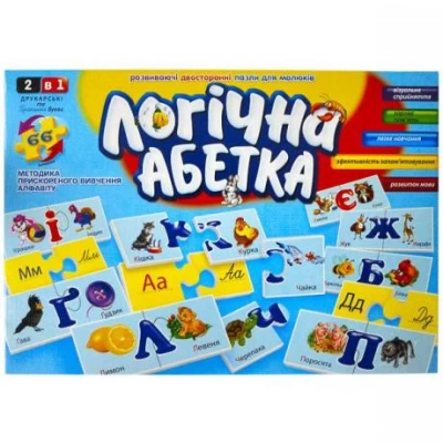 Розвиваючі пазли Логічна Абетка, українська мова DT66Asp-U Розвиваючі пазли Логічна Абетка, українська мова DT66Asp-U