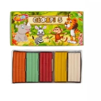 Пластилін Сафарі 110 г, 5 кольорів Колорит