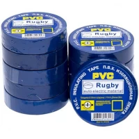Ізолента ПВХ синя 20м, 17*0,18мм Rugby Х4-14
