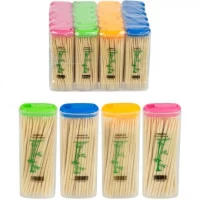 Зубочистки бамбукові Кишенькові 63мм,60шт 7,5*3*1,5см 802