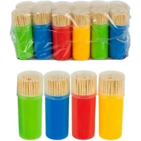 Зубочистки бамбукові Класичні 65мм,100шт 6,5*2,5см 848