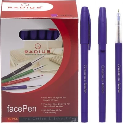 Ручка FaсePen RADIUS 50 штук, фіолетова