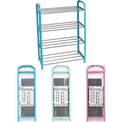 Підставка для взуття 4-х ярусна кольорова, 60*18*41 см см Х2-263 Підставка для взуття 4-х ярусна кольорова, 60*18*41 см см Х2-263