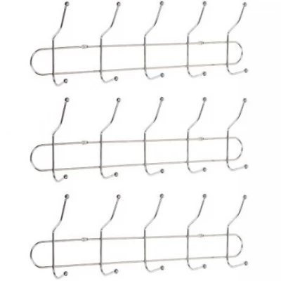Вішалка настінна на 5 подвійних гачків, 40*4,5*13 см X2-254/350-5 Вішалка настінна на 5 подвійних гачків, 40*4,5*13 см X2-254/350-5