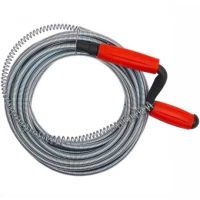 Трос сантехнічний для прочищення труб 5м D8см з ручкою Х4-65