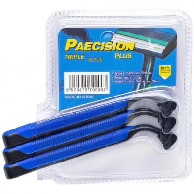 Набір бритв чоловічих 3шт, 3 леза, блістер 9*10,5см Х1-79
