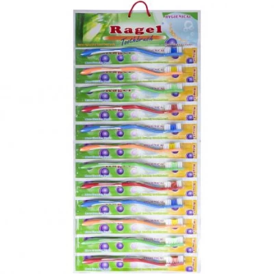 Зубні щітки Ragel 18см на блістері 619A