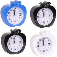 Настільний годинник - будильник Яблуко 11*11*4 см 2035