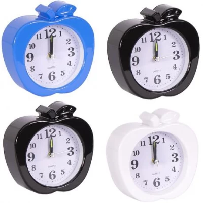 Настільний годинник - будильник Яблуко 11*11*4 см 2035