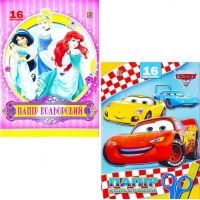 Цветная бумага А4/А3 офсет №2, 16 листов "Коленкор"