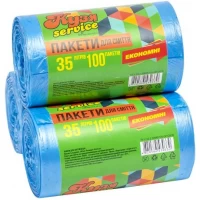 Пакет для мусора 50х60 35л 100 штук Кузя Service/Maestro 20010