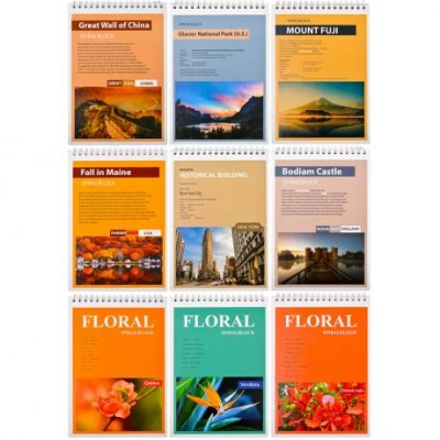 Блокнот A5 Color "KRAFT" 80л.с. ячейка с перф., спираль