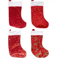 Чобіт для подарунків Ялинка блискучий 6241-9