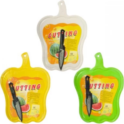 Дошка обробна з ножом Перець 36*25см HL6801