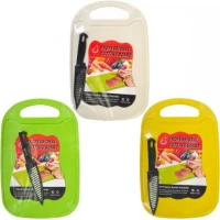 Дошка обробна з ножем Овочі 32*21см HL6803