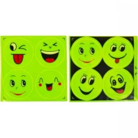 Наклейка светоотражающая 4 штуки "Смайл"133